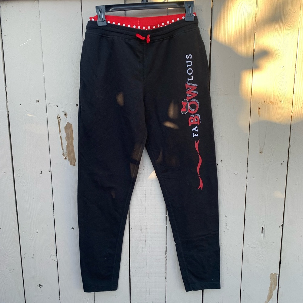 Minnie Mouse sweatpants bought at Disneyland